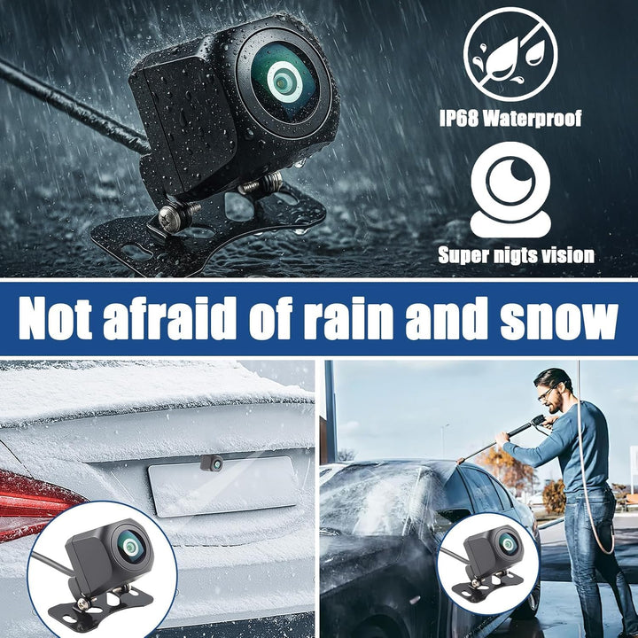 AHD 1080P Auto Rückfahrkamera 170° Weitwinkel, IP68 wasserdichte Rückfahrkamera mit Nachtsicht, Univ