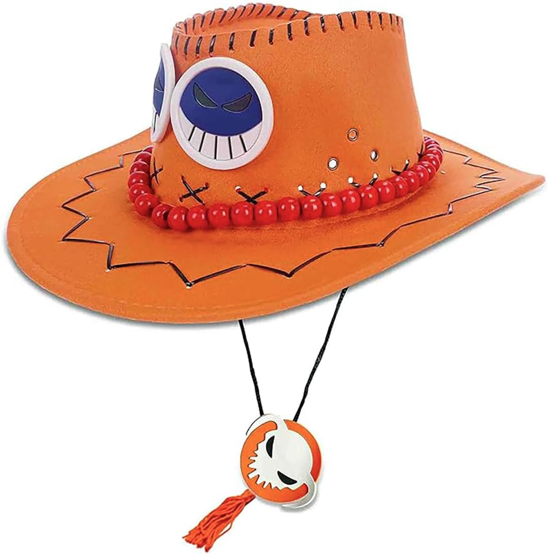 Feuerfaust Puma D. Ace Hut mit Perlenschnur & Smilies für One Piece Fans
