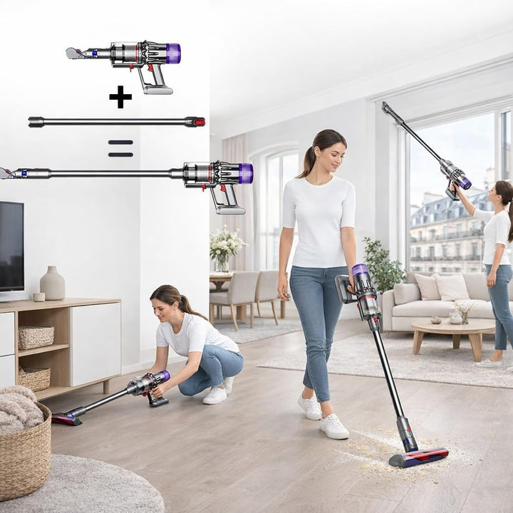 Verlängerungsrohr für Dyson V12 Detect Slim / V10 Digital Slim Stabstaubsauger, 74cm/29in Aluminium