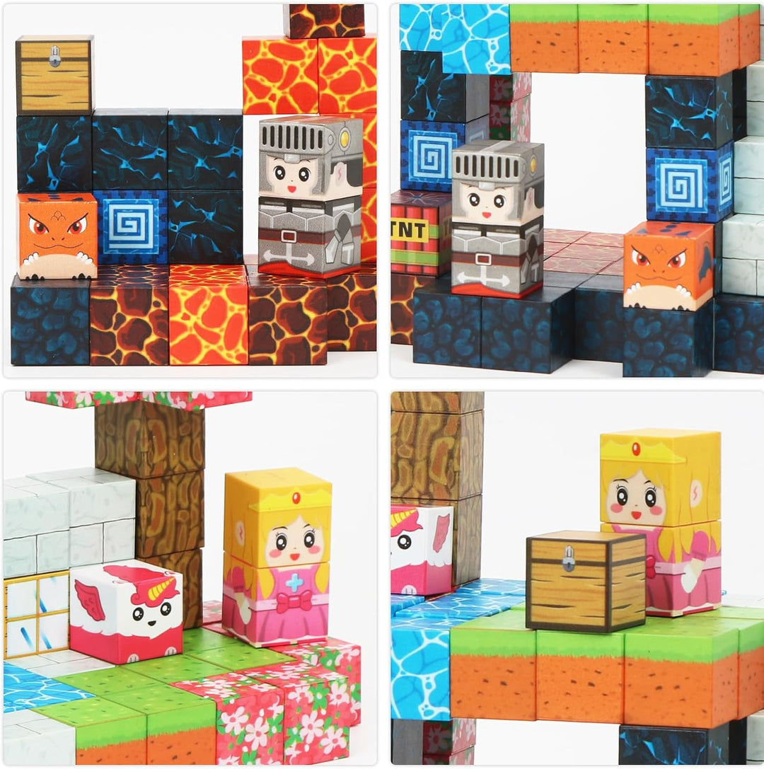 Magnetische Bausteine Kinder,Magnetbausteine Spielzeug,Magnetische Blöcke Spiel Set,Kleinkindspielze