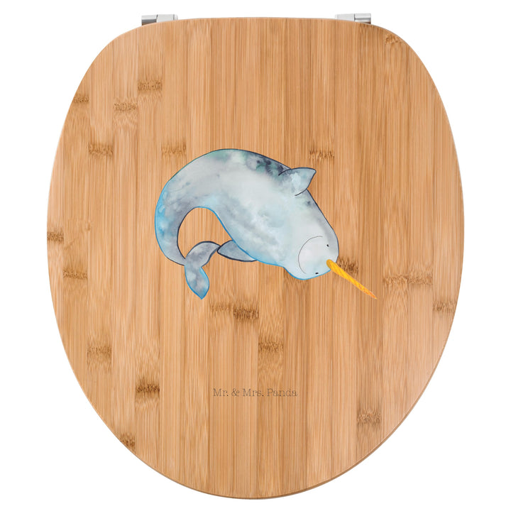 Mr. & Mrs. Panda Motiv WC Sitz Narwal - Geschenk, Meer, Toilettendeckel, WC-Sitz, aufräumen, Toilett