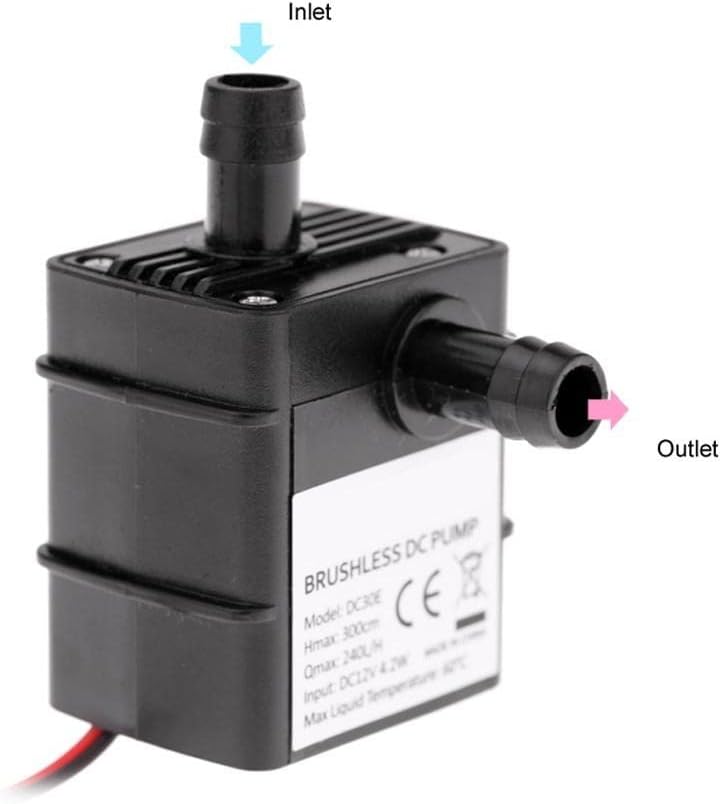 12V 4.2W Universelle 3M 240L/H Bürstenlose Tauchwasserpumpe, Ultra-Leise Springbrunnenpumpen für Tis