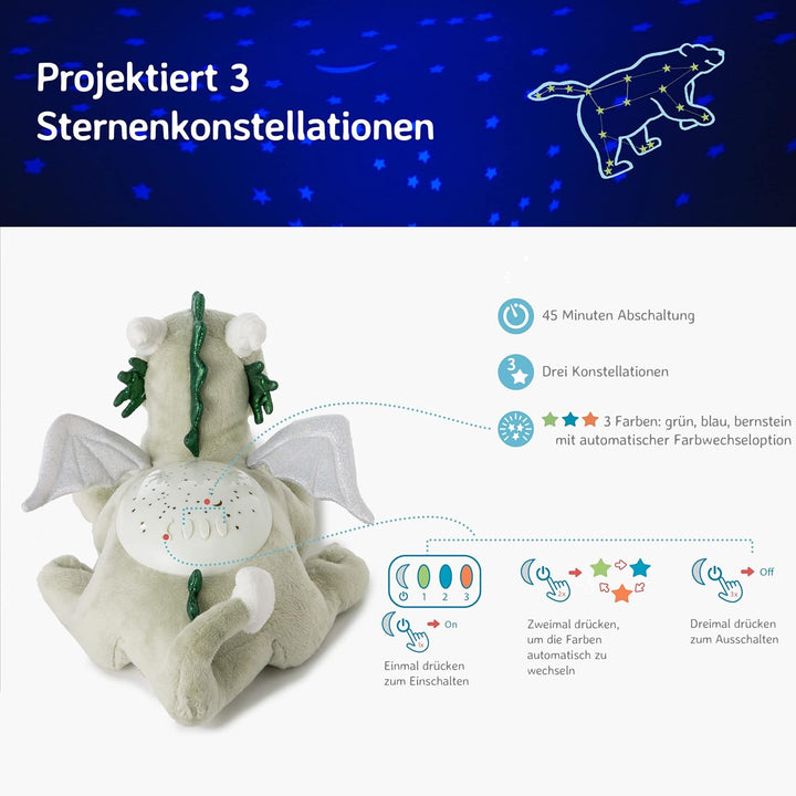 Cloud b Nachtlicht Sternenprojektor für Kinder |Plüsch LED Galaxie Deckenprojektor| 3 Farboptionen |