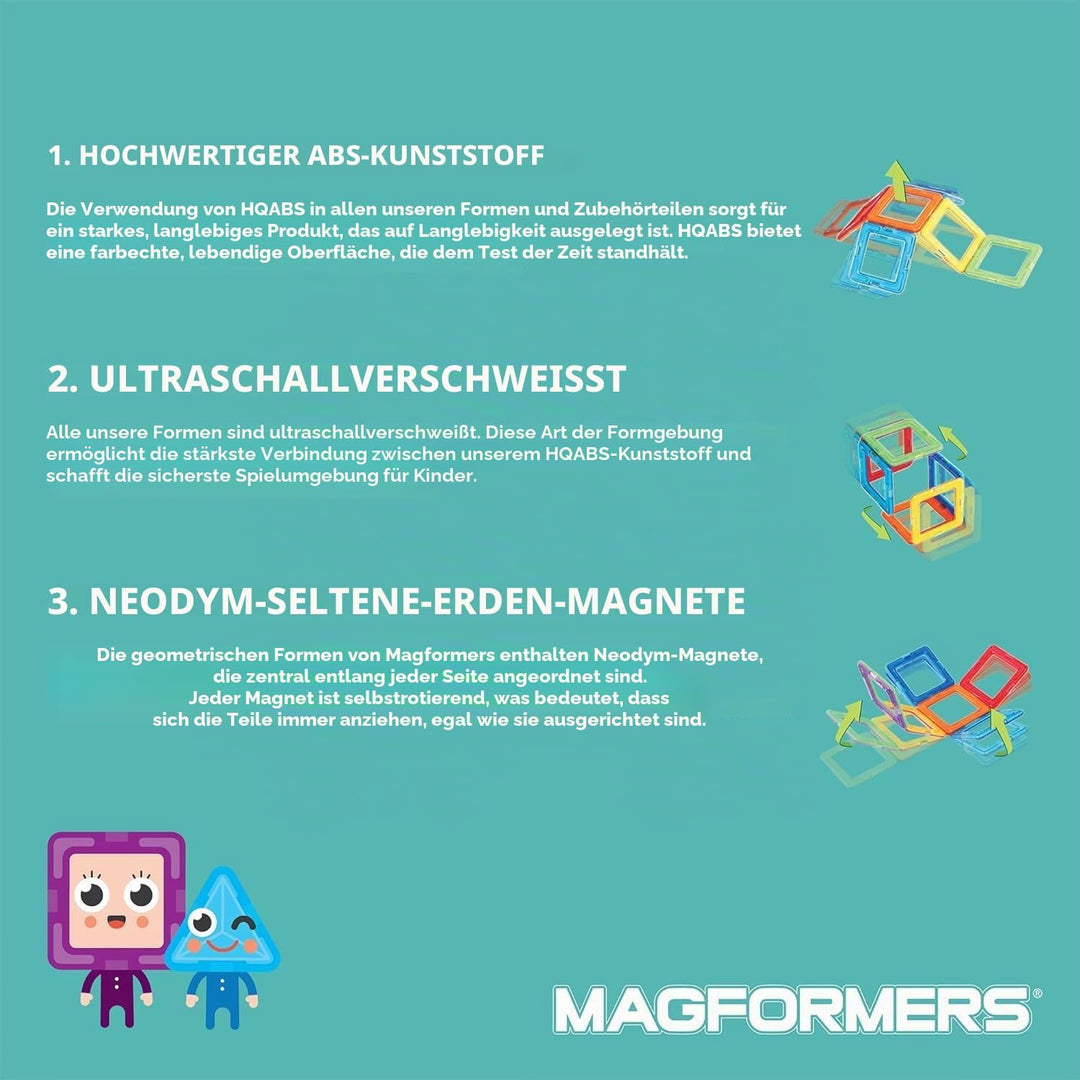 Magformers Carnival Plus 48-Piece Magnetic Construction Set. Makes Fairground Rides with Magnetic Pi