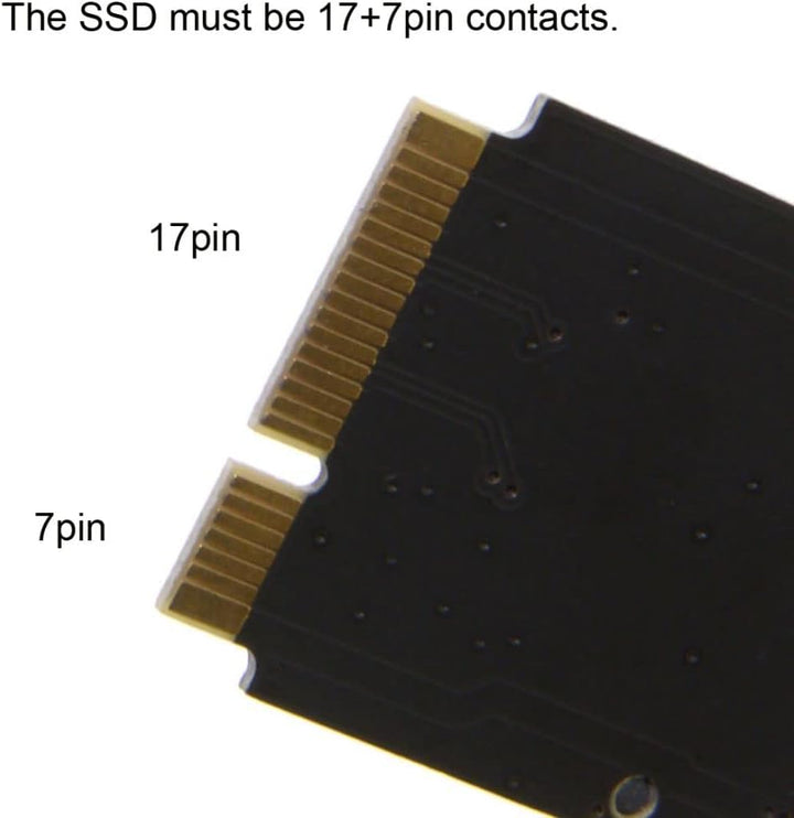 chenyang 7+17Pin SSD auf 2.5" SATA 22Pin Adapter für A1425 A1398 MC975 MC976 MD212 MD213 ME662 ME664