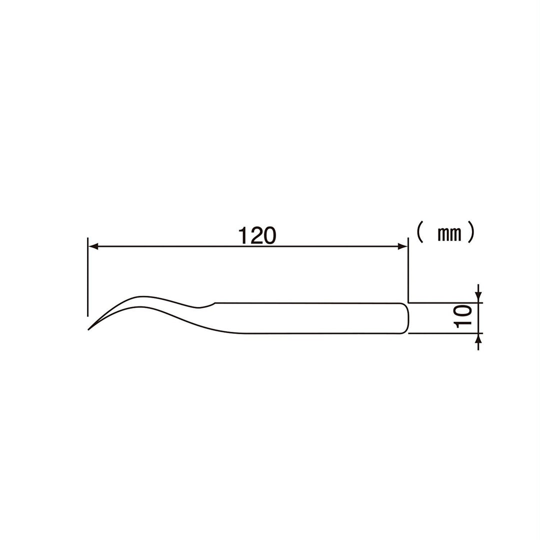 Titanium bent nose tweezers, fine pointed tip tweezers, 125mm. Engineer ptn-03 Spitz, Spitz