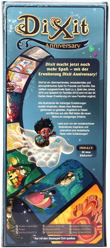 Libellud, Dixit 9 – Anniversary, Erweiterung, Familienspiel, Kartenspiel, 3-8 Spieler, Ab 8+ Jahren,