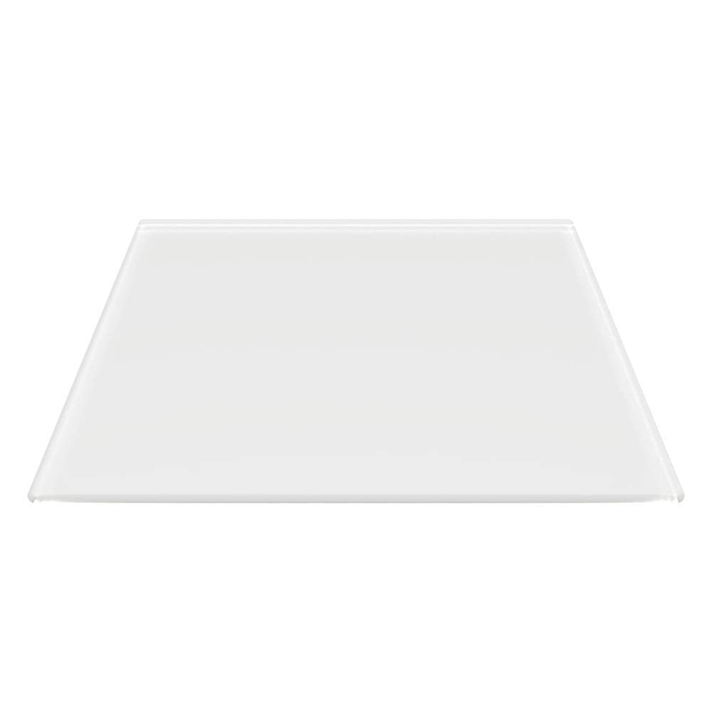 Quadrat *Frosty* 70x70cm - Kamin-Vorlegeplatte Milchglas Funkenschutzplatte Kaminbodenplatte Glaspla