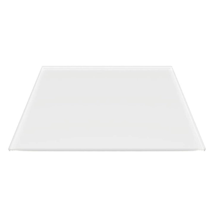 Quadrat *Frosty* 70x70cm - Kamin-Vorlegeplatte Milchglas Funkenschutzplatte Kaminbodenplatte Glaspla