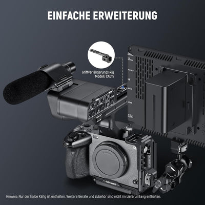 NEEWER FX3 FX30 Halbkäfig für Sony FX3 FX30 Kamera, AluminiumVideo Rig mit NATO Schiene, 3/8" ARRI,