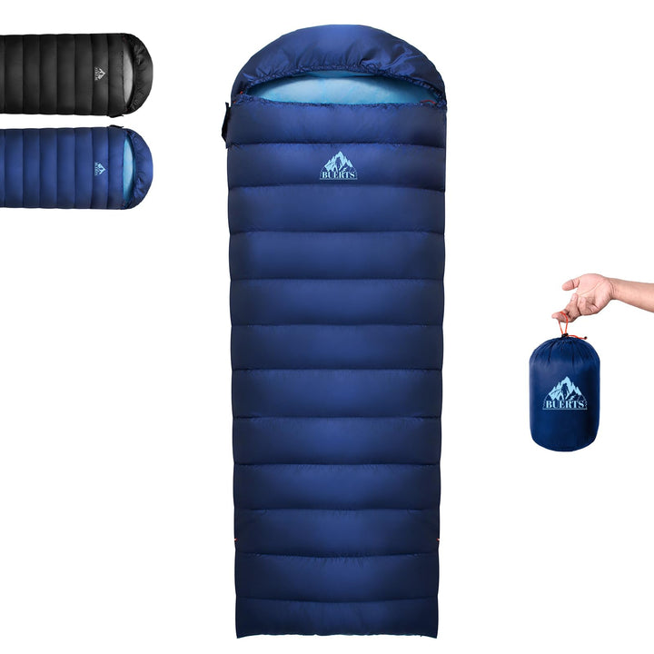 Ultraleichter Daunenschlafsack (680FP) – Kompaktes Packmass – 3 Jahreszeiten Schlafsack für Erwachse