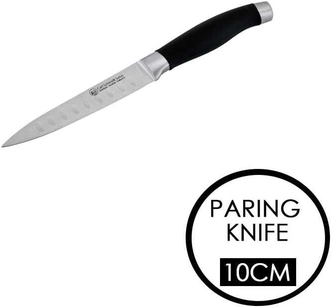 CS Kochsysteme 045777 Schneidwaren, Edelstahl, 6-teilig, schwarz, 38 x 28,3 x 19,39 cm