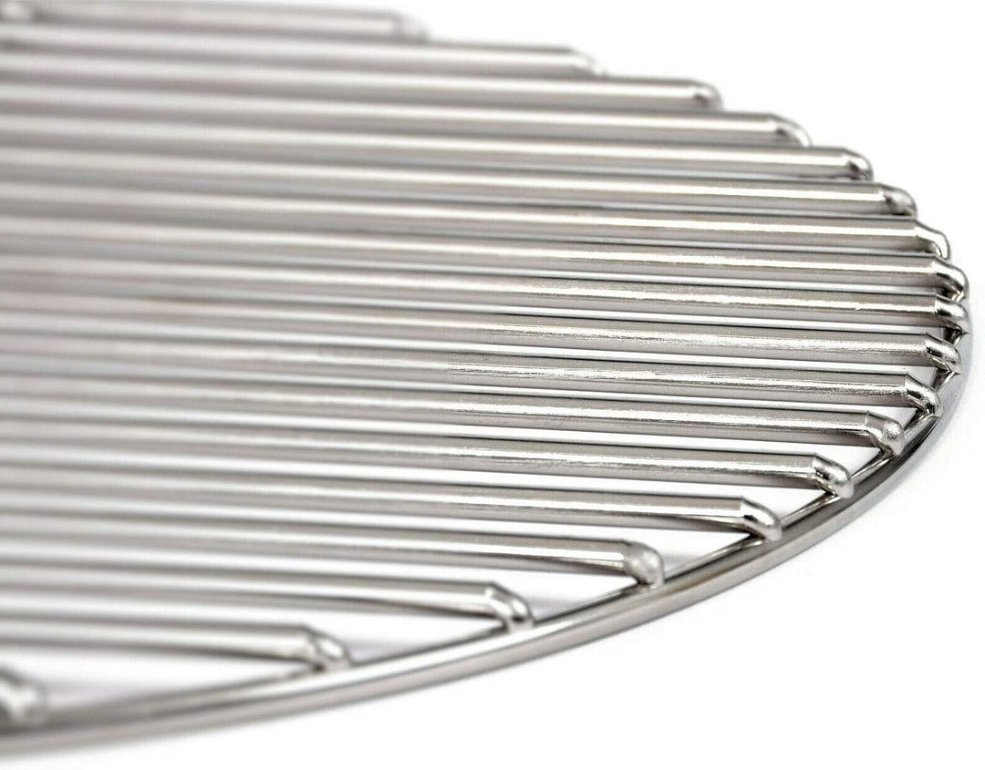 Grillrost Ø 70 cm aus Edelstahl rostfrei und elektropoliert 4mm / 10 mm Stababstand für Grill rund,