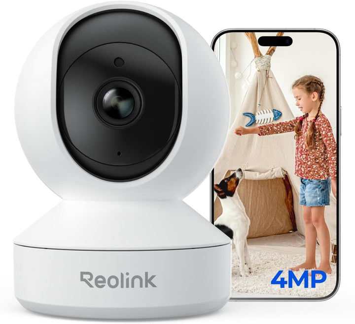 Reolink 2K 4MP WLAN Überwachungskamera Innen, 360°-Ansicht Baby Monitor mit Personen-/Tier-/Weinen-E