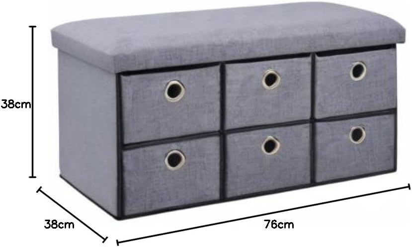 Kesper | Polsterbank, Material: Polyester, Masse: B: 76 x T: 38 x H: 38 cm, Farbe: Grau | 15950 13
