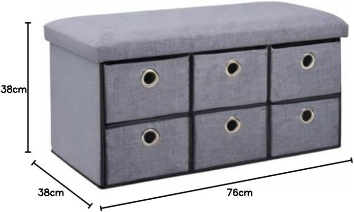Kesper | Polsterbank, Material: Polyester, Masse: B: 76 x T: 38 x H: 38 cm, Farbe: Grau | 15950 13