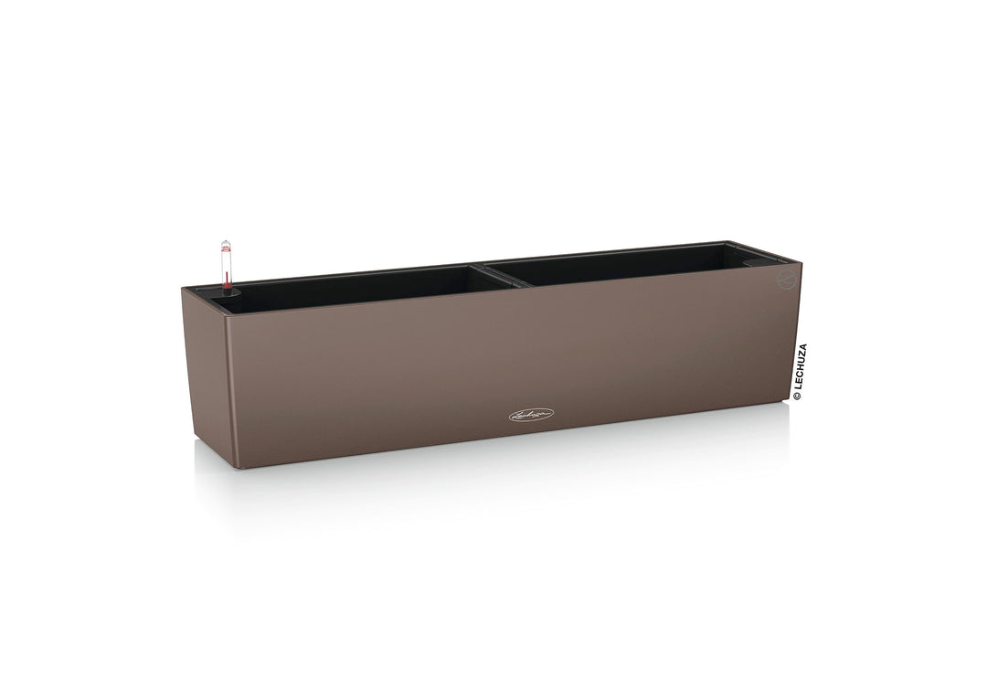 LECHUZA 15684 "BALCONERA Color 80" Pflanzgefäss mit Erd-Bewässerungs-System, Muskat, 79 x 19 x 19 cm