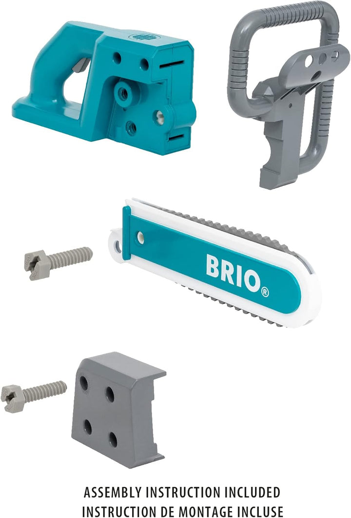 BRIO Builder - 34602 Kettensäge - Entwicklungsförderndes Rollenspiel- & Konstruktionsspielzeug für K