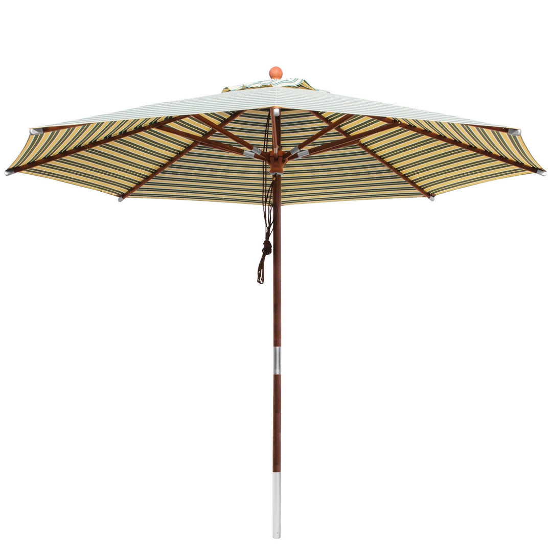 anndora® Sonnenschirm Gastronomie - UV Schutz + Winddach Grössenwahl gestreift Grün Weiss Gelb 3,5m
