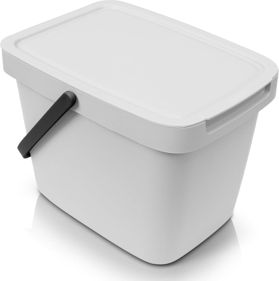 YourCasa Biomülleimer Küche - 6L Komposteimer Küche für alltäglichen Biomüll Behälter - Kompostbehäl