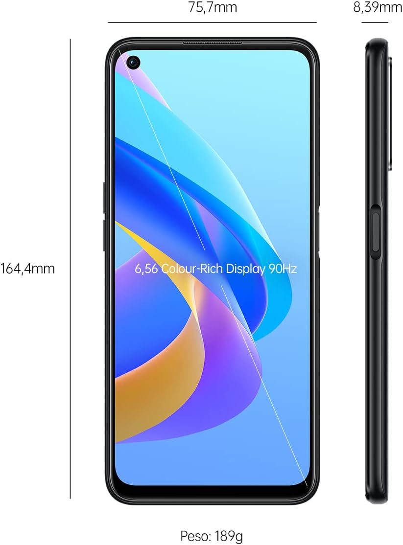 OPPO A76 Smartphone, Qualcomm Snapdragon 680, 90Hz-Bildschirm, 13MP+2MP Rückkamera, 8MP Frontkamera,
