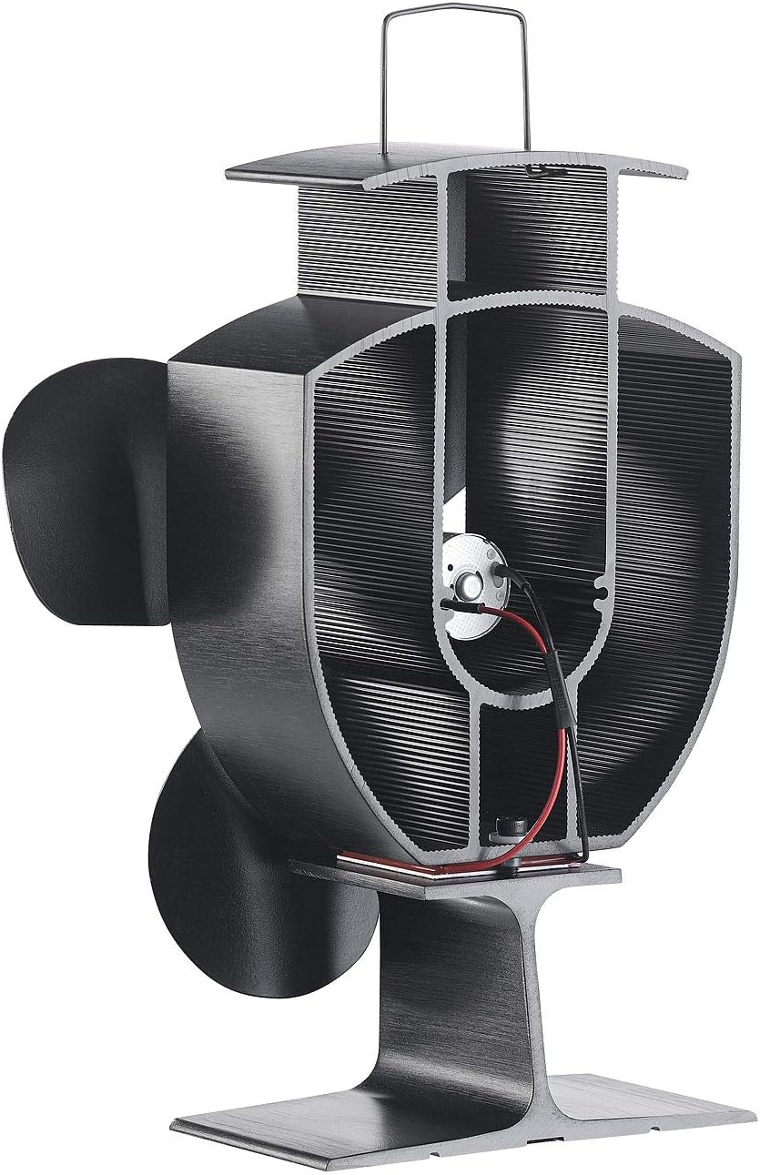 Carlo Milano Kaminventilator: Stromloser Kaminofen-Ventilator mit 4 Lüfter-Blättern, für 60-350 °C (