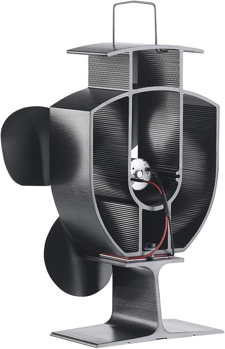 Carlo Milano Kaminventilator: Stromloser Kaminofen-Ventilator mit 4 Lüfter-Blättern, für 60-350 °C (