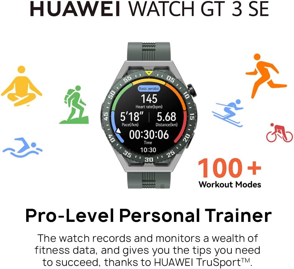 HUAWEI Watch GT 3 SE Wilderness , Fitness Tracker , Green, Grau, One Size, 55029749
