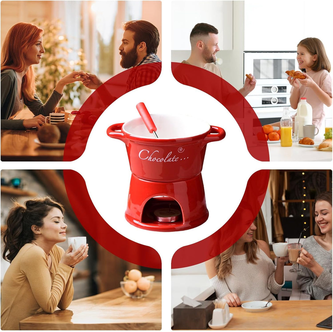Tasse zum Schmelzen von Schokolade - Keramik Zum Schmelzen,Fondue Tassen Set Für Schmelzende Schokol