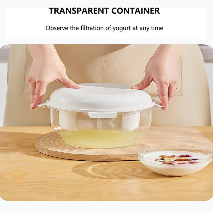 Feine Filtersiebe Joghurt Sieb mit Deckel,Wiederverwendbarer Joghurt Molke Separator,3000ML Griechis