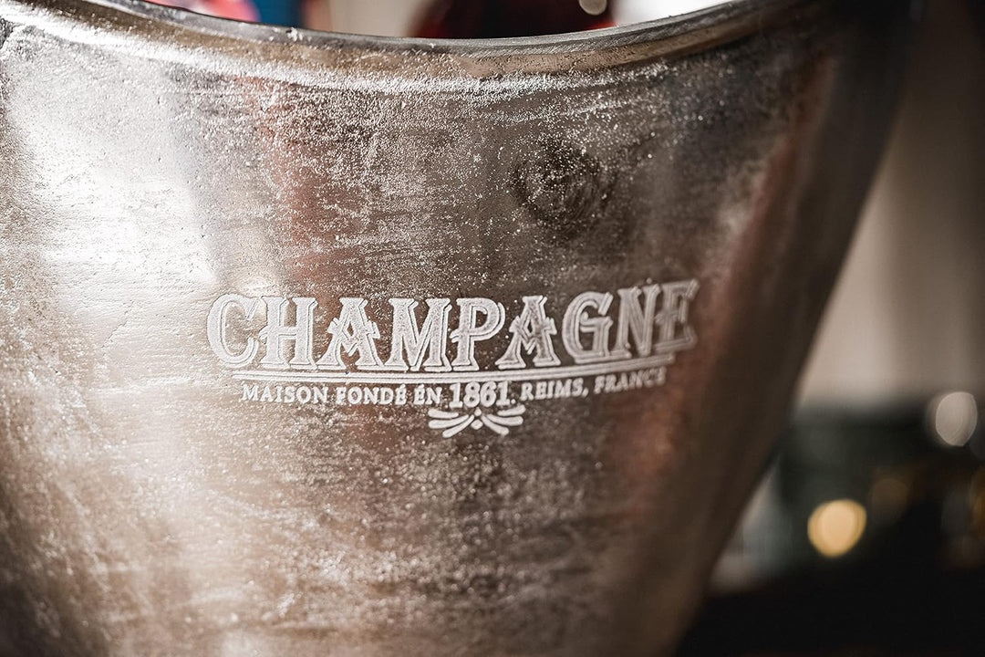MichaelNoll Champagnerkühler Champagnerschale Flaschenkühler Sektkühler Weinkühler aus Metall, Party