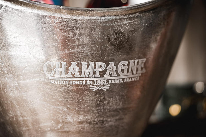 MichaelNoll Champagnerkühler Champagnerschale Flaschenkühler Sektkühler Weinkühler aus Metall, Party