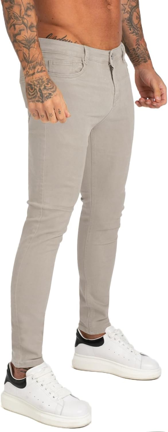 GINGTTO Skinny Jeans Herren Slim Fit Super Stretch Denim Hose Tapered 4 Seasons Herrenjeans 30W / 30