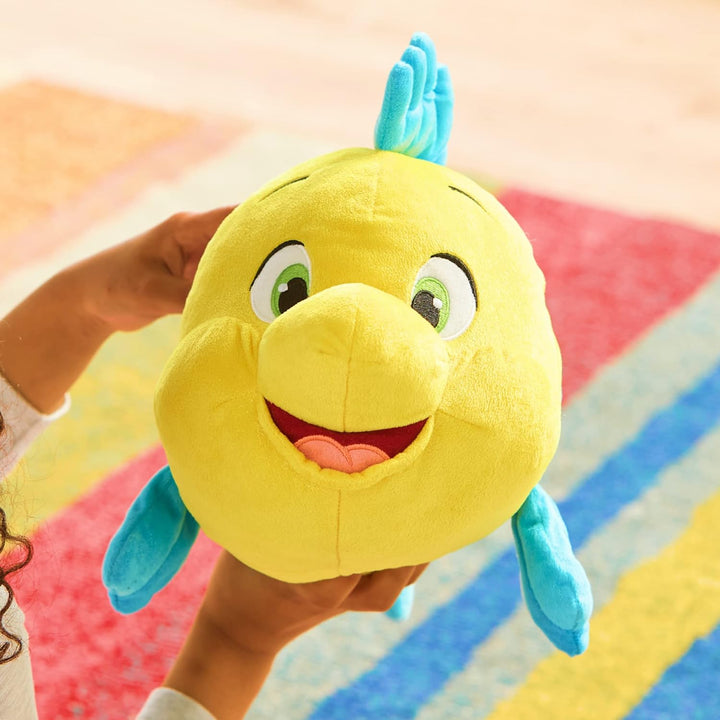Disney Store Offizielles Flunder-Kuscheltier für Kinder, Arielle, die Meerjungfrau, Fischkuscheltier