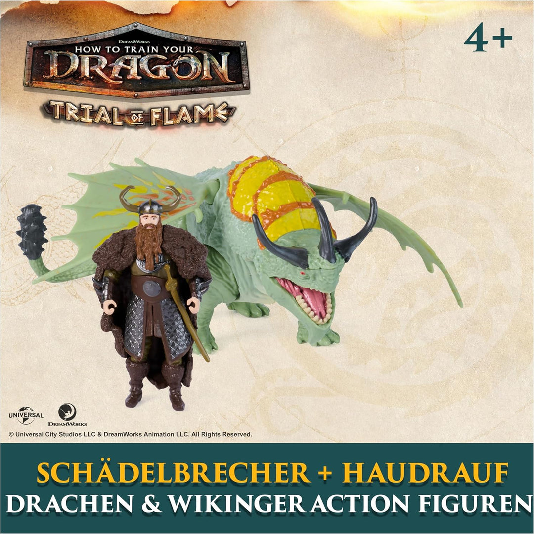 Dreamworks Dragons, Drachenzähmen leicht gemacht - Wikinger & Drachen Actionfiguren-Set, Haudrauf &