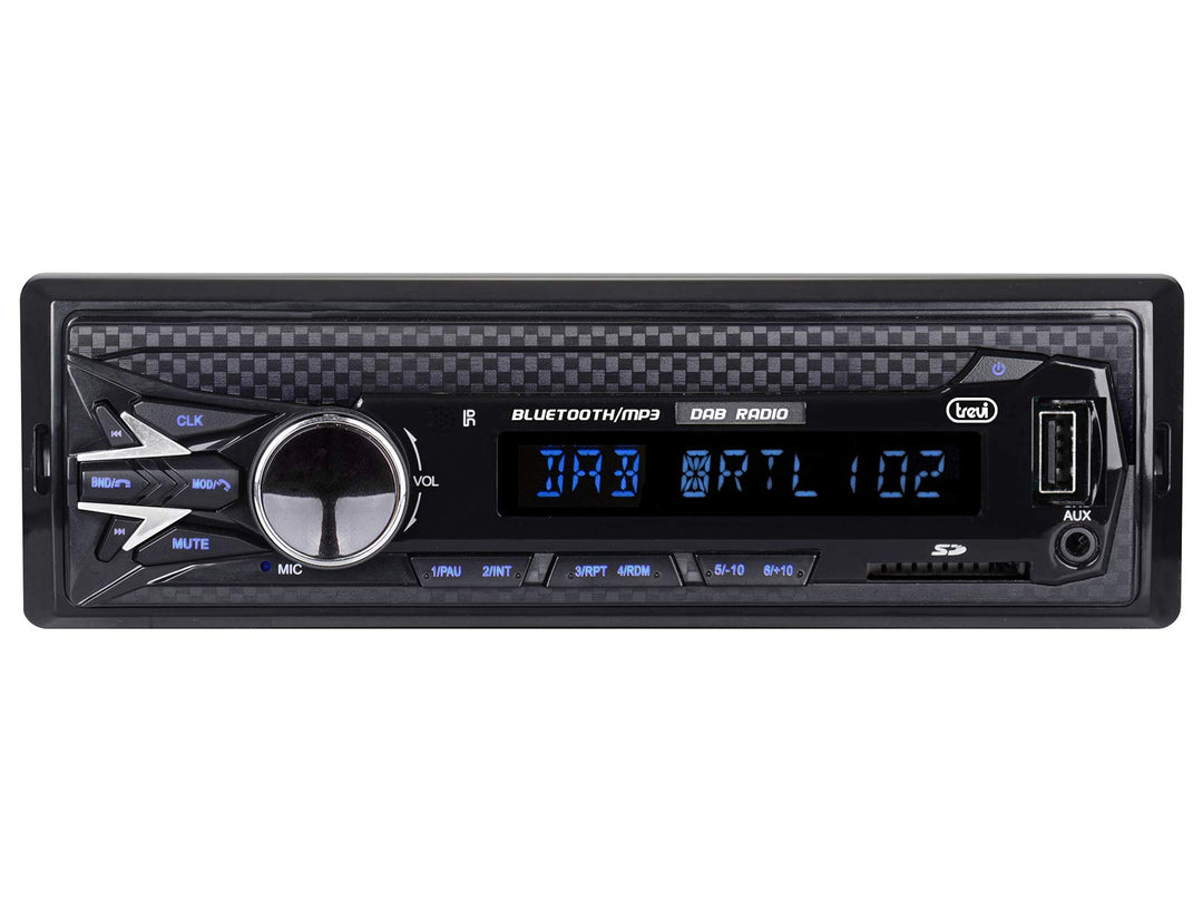 Trevi SCD 5751 DAB Autoradio DAB+ FM 160W, Bluetooth, USB, SD, AUX-IN, DAB-Antenne im Lieferumfang e