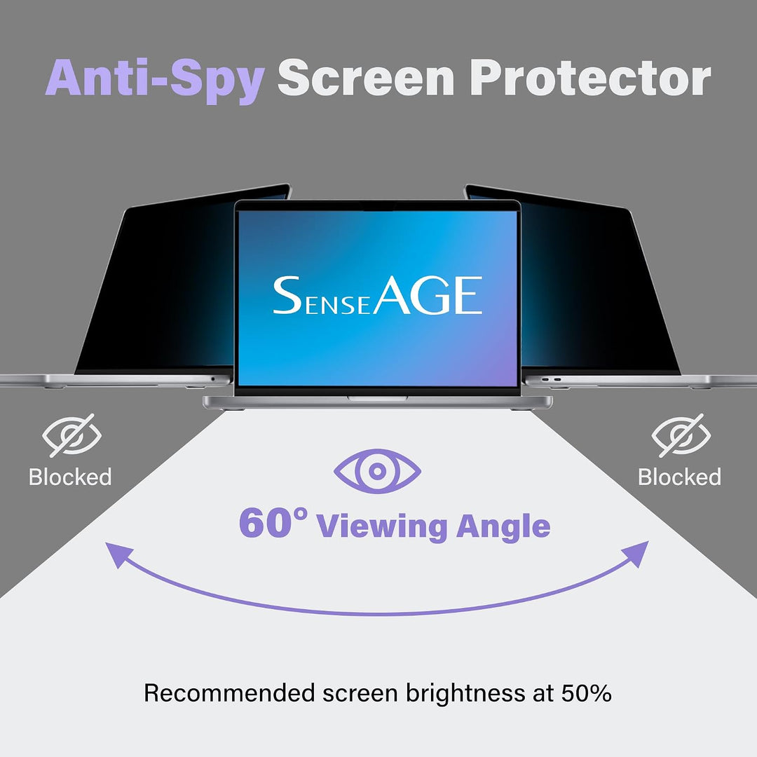 SenseAGE Magnetischer Blickschutzfilter für MacBook Pro 13,3 Zoll (2016-2022 M1/M2) Anti-Spy &amp; Anti-