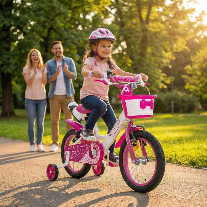 Actionbikes Kinderfahrrad Daisy | 12 Zoll / 16 Zoll / 20 Zoll - V-Brake Bremsen - Schutzblech v. und