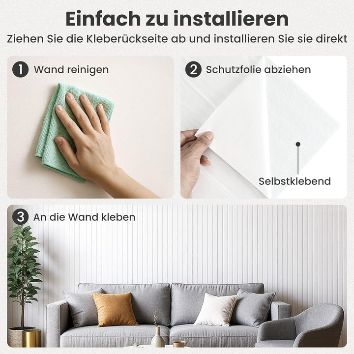 Youyijia 6 Stücke Akustikpaneele selbstklebend, 120x60x0.9cm, Schalldämmung Schallschutz wand Schall