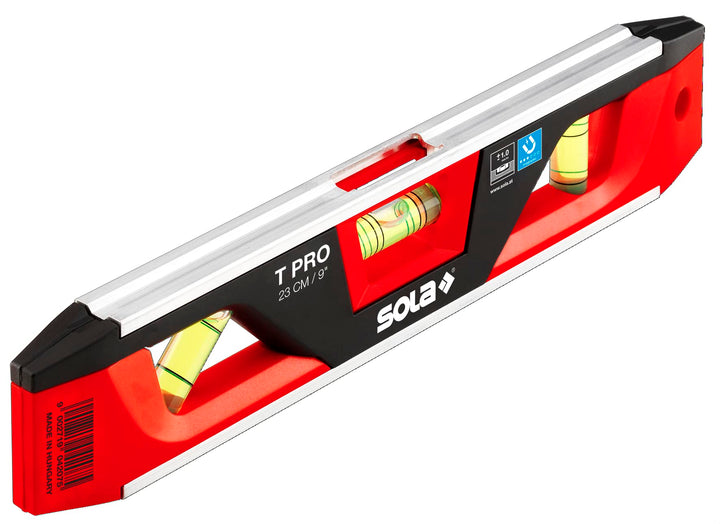 SOLA TPRO Torpedo-Wasserwaage, 22,9 cm, magnetisch, Schwarz/Rot
