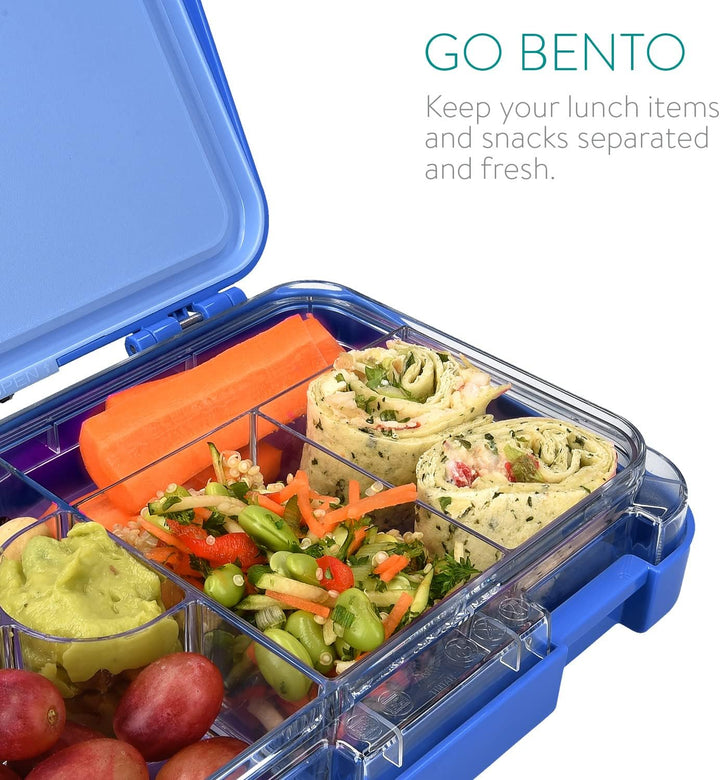 Navaris Bento Box Lunch Box Brotdose Vesperbox - auslaufsicher mit variablen Fächern - herausnehmbar