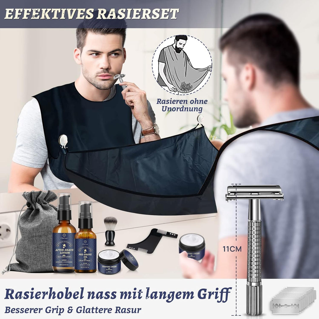 Bartpflege Set für Männer, Hochwertig Bart Rasierset Geschenke für Männer - Bartwuchsmittel Herren m