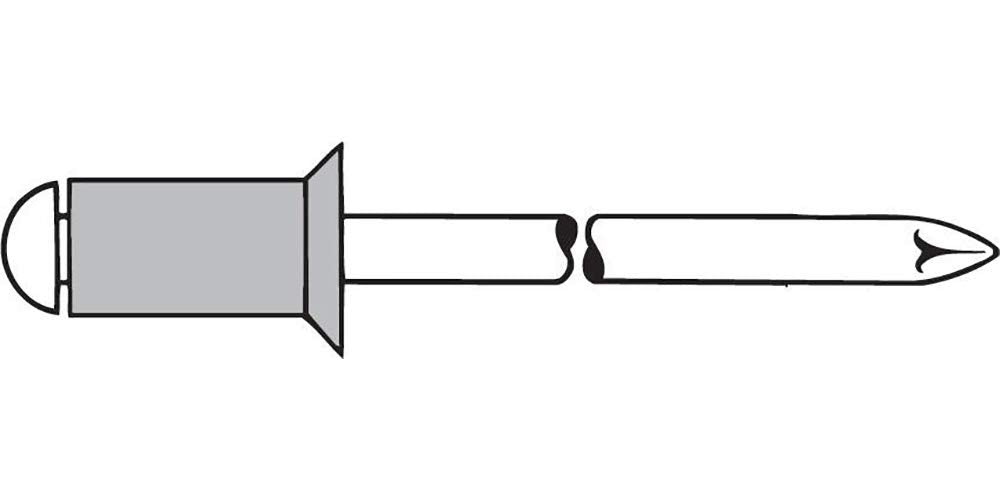 Blindniete Alu/Stahl Senkkopf 3 x 8 mm, 500 Stück, (1433509)