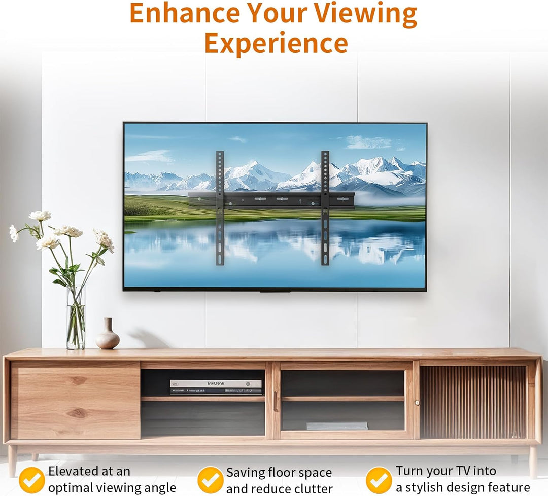 unho TV Wandhalterung Universal Flach Ultra Slim TV Halterung für LCD LED Plasma 26"-72" Flachbildsc