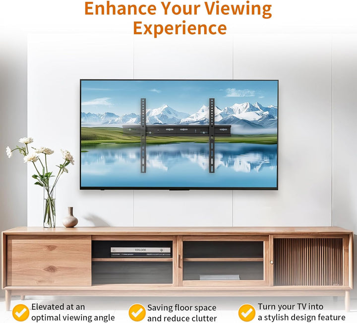 unho TV Wandhalterung Universal Flach Ultra Slim TV Halterung für LCD LED Plasma 26"-72" Flachbildsc