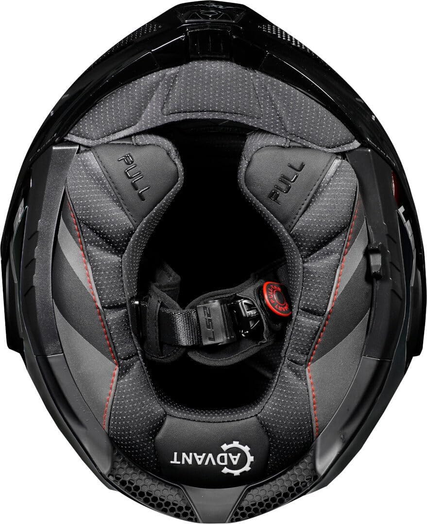 LS2 Klapphelm FF901 Advant X Carbon Solid ECE2206 Modularhelm Motorradhelm 3XL, 3XL