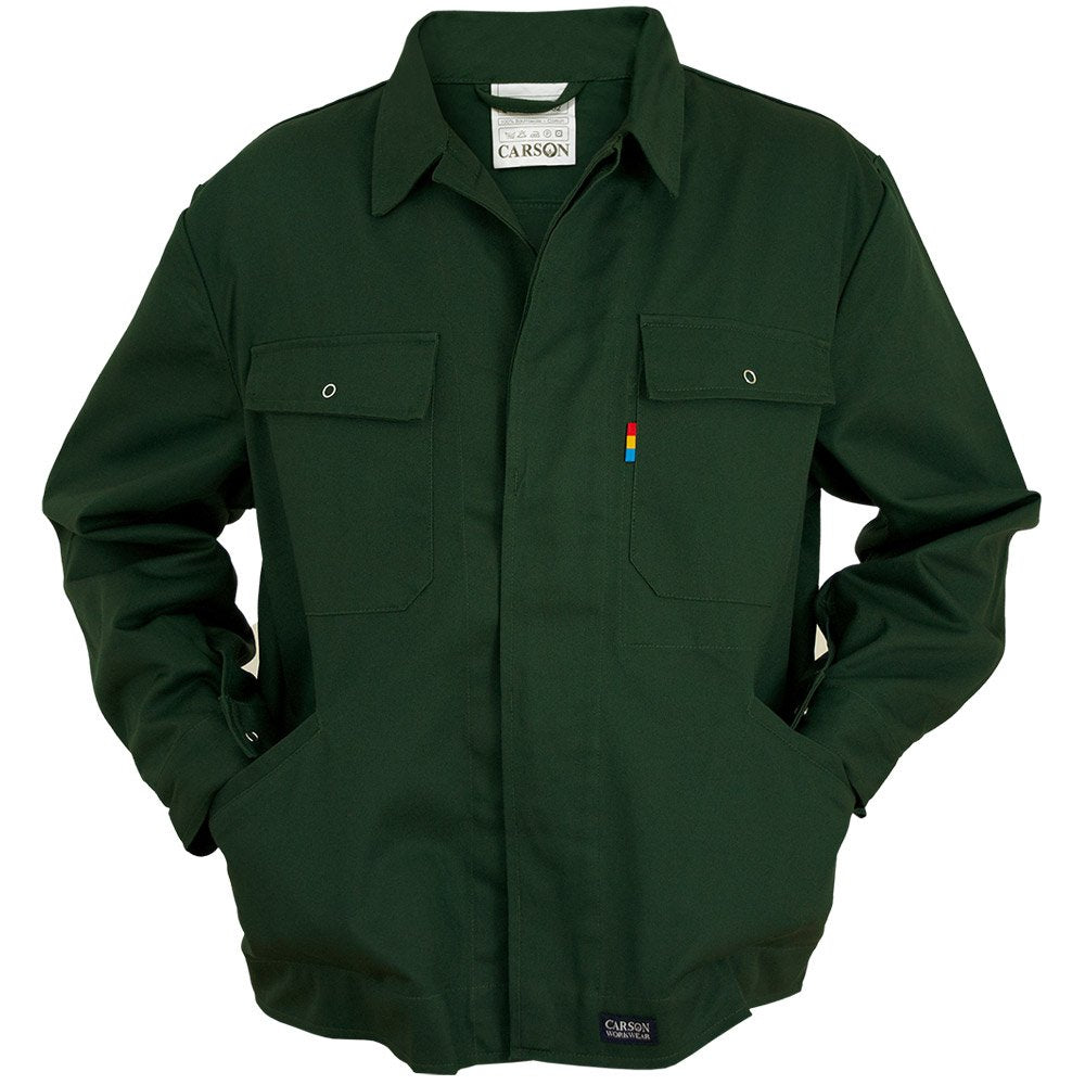 Carson Classic Workwear Arbeitsbundjacke aus reiner Baumwolle, 1 Stück, 46, moos grün, KTH728.GRÜ 46