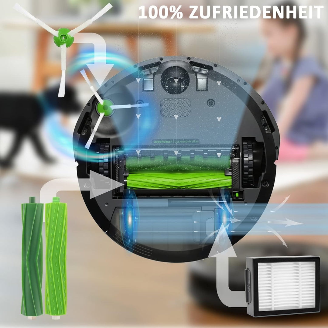 PIBONUS Bürsten Ersatzteile für iRobot Roomba e/i/j Serie i7 + i3+ i4+ i6+ i8+ j7 E5 E6 E7 Saugrobot