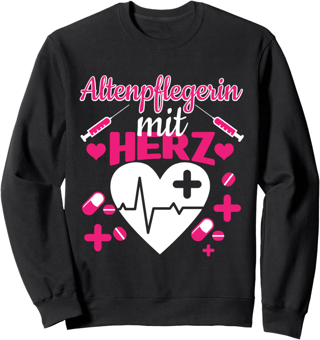 Altenpflegerin mit Herz Pflegekraft Sweatshirt