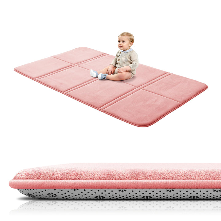 BYBYME 3cm Dicke Faltbare Krabbelmatte Baby, 80x150cm Spielmatte mit Rutschfester Unterseite, Weiche
